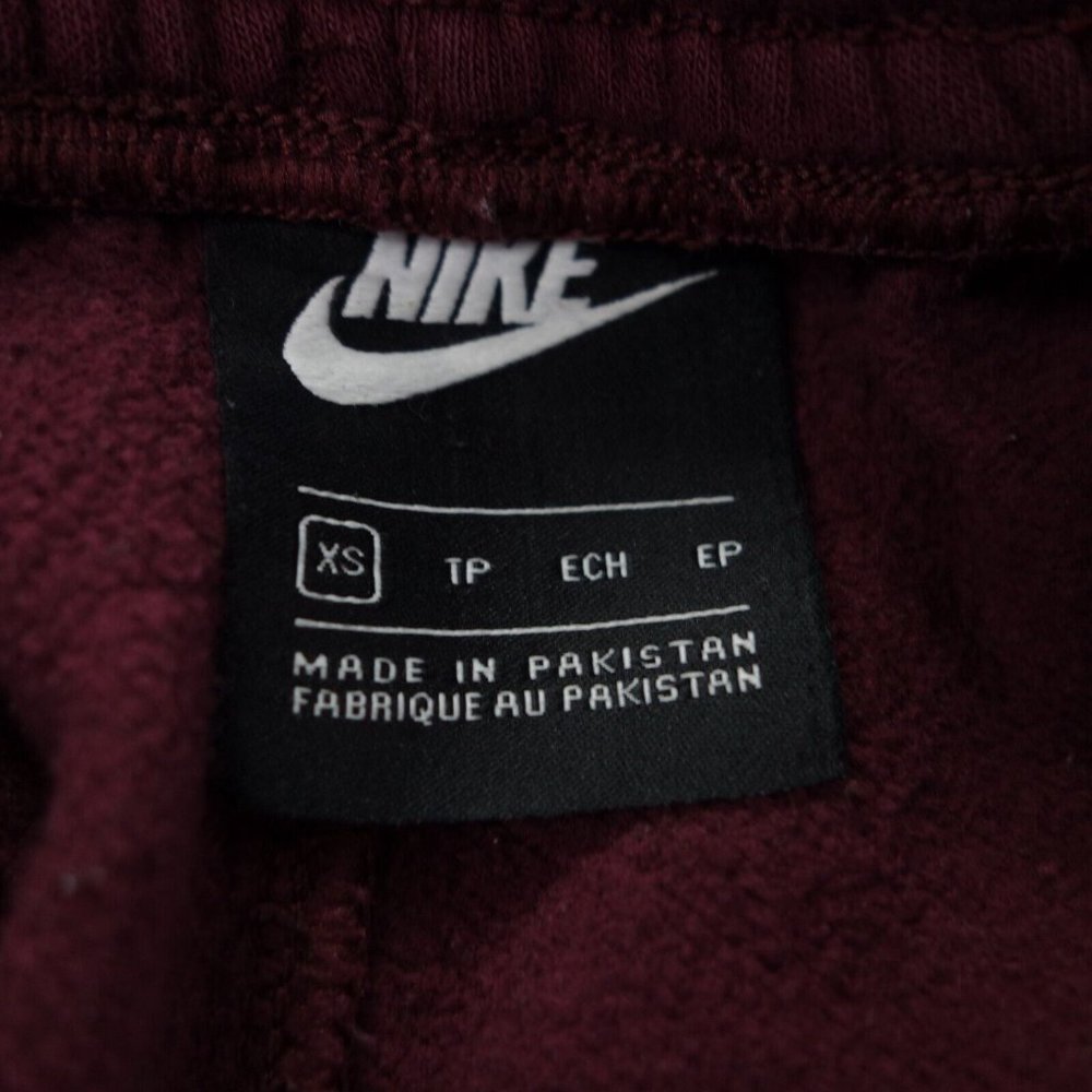 Nike Sportswear Joggers Womens XS Red Stretch Elastic Waist Just Do It Fleece - Picture 7 of 12